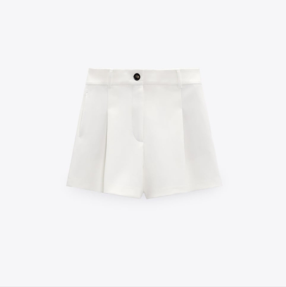 ZARA high waisted pleated shorts